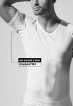 Svettebestandig Undertrøye T-skjorte V-hals | bambus | hvit -JBS
