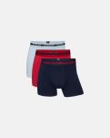 3-pack boxers | bambusviskose | lyseblå, rød og marineblå -JBS
