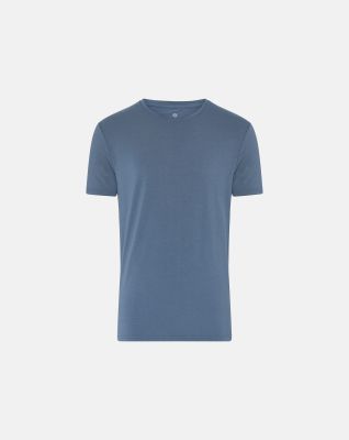 T-skjorte o-hals | bambus | blå -JBS of Denmark Men