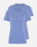 2-pak T-skjorte | 100% ull | blå -Dovre Women