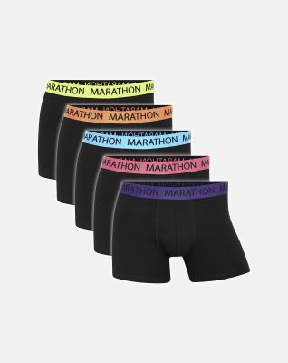 5-pakk boxers | bambus viskose | svart -Marathon