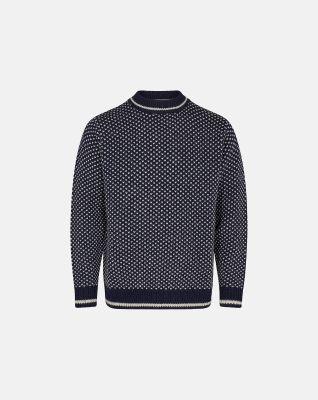 Pullover "strik" | 100% ull | navy -Dovre